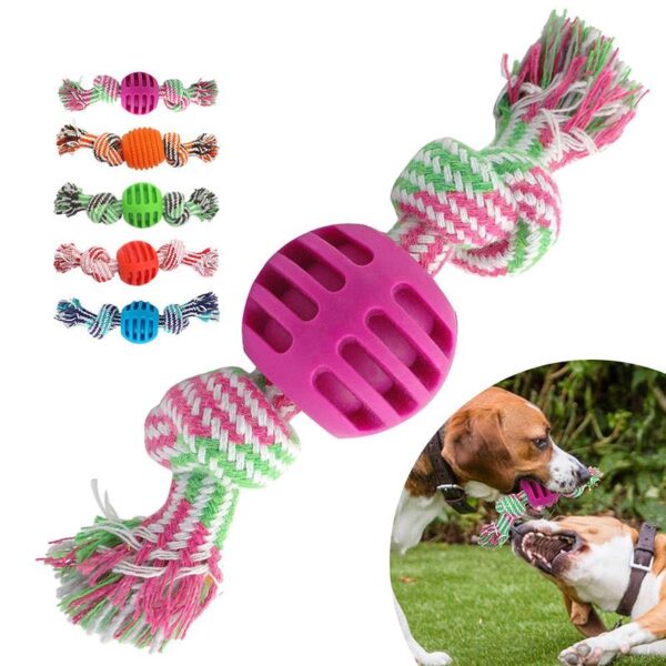 587689654 Dorakitten 1pc Bite Resistant Dog Rope Toy Pet Interactive Knot Design Dog Chew Rope Puppy Teething Toy Pet Supplies Dog Favors