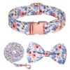 Sunflower Pet Collar Cotton Breathable Dog Collar Zou Ju Printed Neck Ring Pet Supplies
