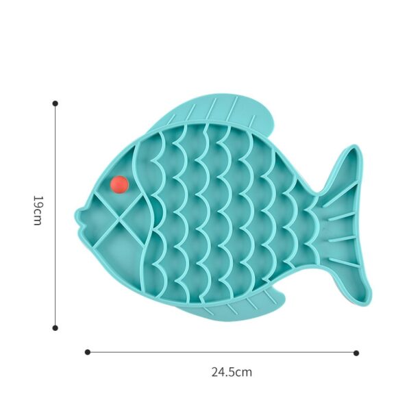 587691263 Fish Shape Silicone Bowl Dog Lick Mat Slow Feeding Food Bowl For Small Medium Dogs Puppy Cat Treat Feeder Dispenser Pet Supplies