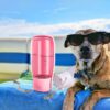 Outdoor supplies Outdoor cat feeding water dispenser Portable pet folding water cup Large capacity dog water bottle