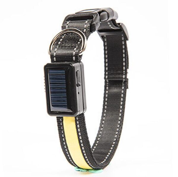 587639317 LED solar luminous collar charging flash collar Teddy luminous neck rope pet supplies dog collar accessories