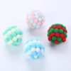 587691309 1 PC Pet Supplies Cat Self-excited Ball Funny Cat Ball Plush Bell Ball Multicolor Stitching Christmas Color Cat Throwing Toys