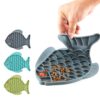 587691260 Fish Shape Silicone Bowl Dog Lick Mat Slow Feeding Food Bowl For Small Medium Dogs Puppy Cat Treat Feeder Dispenser Pet Supplies