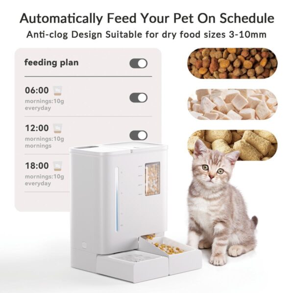 9a2741e2-3dfa-4110-96e1-4af7d0e1fc97.jpg Waithem WiFi Automatic Pet Feeder & Waterer 2-in-1 Set App-Controlled, 2-Week Capacity, Detachable &Washable, Moisture-Proof