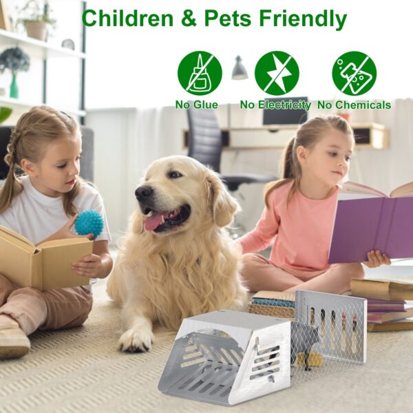 9a8ce6d0-a9bd-4867-9d4d-6d3deae2d033.jpg 2Pcs Humane Mouse Trap Cage No Assembly Need Automatic Continuous Rat Trap With Single Way Door Reusable Catch And Release Live Cage Trap For Rodents Moles Voles Mice For Spring Summer