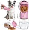 9abc1d0c-3946-419c-95eb-f6d90cf2653e.jpg Portable Dog Water Bottle With Food Container, Drinking Bottle For Travel 2 In 1 Dog Water Bowl, Leak Proof Pet Water Dispenser, BPA Free, Puppy Essentials, For Walking Hiking