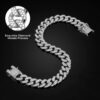 9afb2165-c625-4250-a34f-b3ab8bf355ba.jpg Dog Chain Collar Silver Dog Necklace Diamond Cuban Link Dog Collar 13mm Wide Metal Pet Cat Dog Chain Crystal Collar Jewelry Accessories For Large Medium