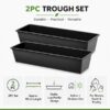 4-piece Dual-purpose Plastic Livestock Feed Trough Suitable For Daily Feeding Of Horses, Goats, Pigs And Other Animals Widely Adaptable To Home Backyards, Pastoral Fences, Livestock Sheds And Other