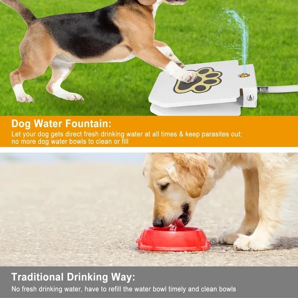 9fff80c6-5e01-4c68-99db-ec8c4e3d2109.jpg Dog Water Fountain Outdoor Dog Pet Water Dispenser Step-on Activated Sprinkler