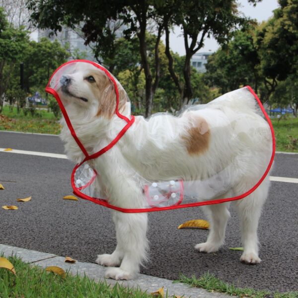 587632802 Pet Supplies Dog Raincoat Teddy Small And Medium-Sized Dogs New Transparent Plastic Fashion Poncho Pet Raincoat
