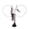 Suction cup cat toy stick that can be attached and held with steel wire multi head interchangeable cat toy and pet supplies