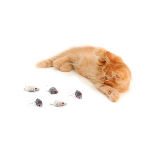 Pet Supplies 12pcs Simulated Rabbit Skin Mouse Combination Cat and Dog Toys