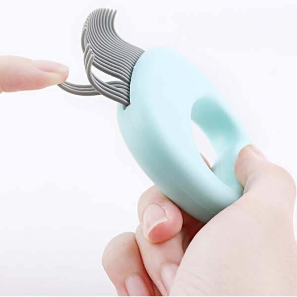 587690575 Elastic Soft Needle Comb Pet Hair Removal Massaging Shell Comb Cat Massage Brush Kitten Grooming Shedding Tools Bathing Supplies