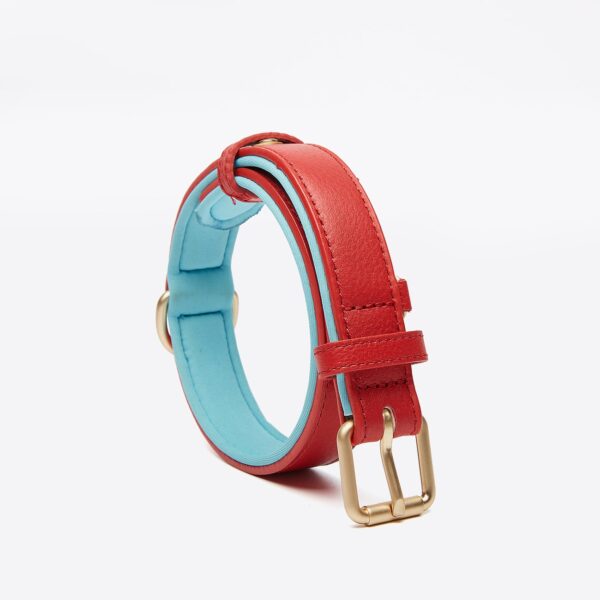 587637667 Light Luxury Leather Dog Collar Fashion Wear-Resistant Tear Bite Widening Collar Pet Supplies