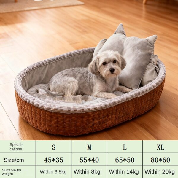 587693163 Dog House Winter Warm Dog Bed Half-Enclosed Pet Dog House Cat Bed Pet Mat Pet Cage Pet Enclosure