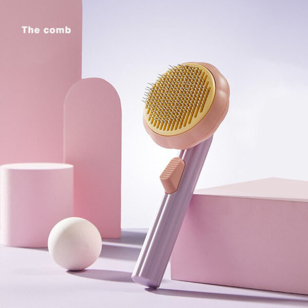587689513 Pet Supplies New Pet Comb Cat Stainless Steel Fine Needle Comb One-click Hair Removal Comb Brush to Remove Floating Hair Massage Comb