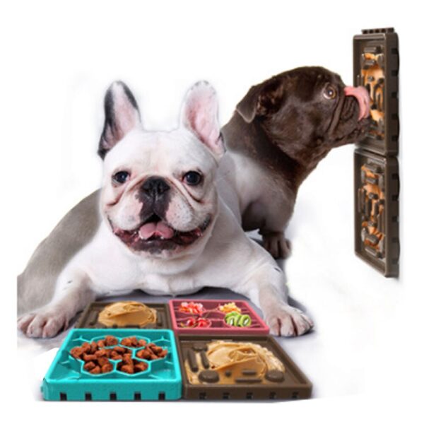Pet supplies dog slow treater  food bowl choking prevention slow food bowl licking plate