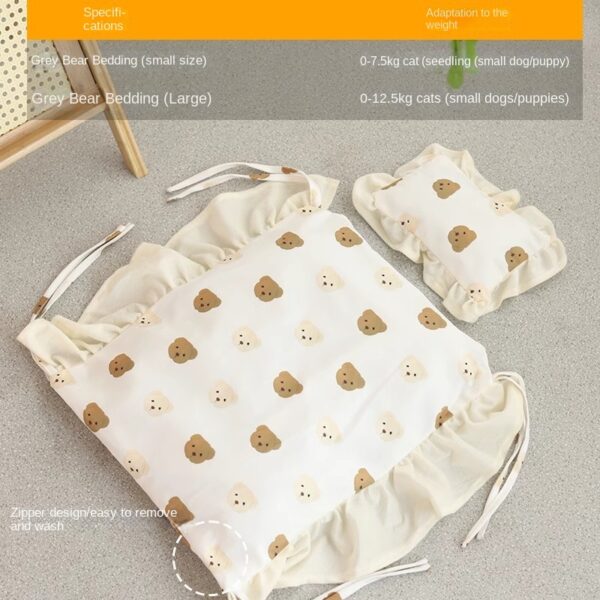 587634353 Cat Bed Universal Pet Bed Pet Nest Dog Nest Removable Solid Wood Bed Cute Kitten Princess Bed Pet Supplies