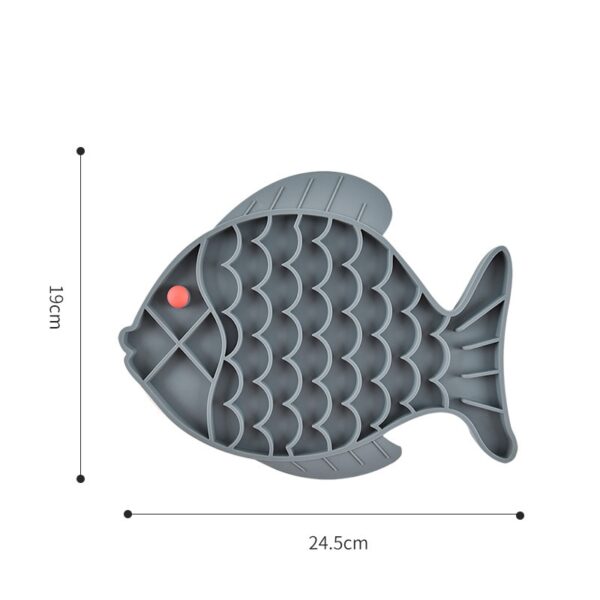 587691265 Fish Shape Silicone Bowl Dog Lick Mat Slow Feeding Food Bowl For Small Medium Dogs Puppy Cat Treat Feeder Dispenser Pet Supplies