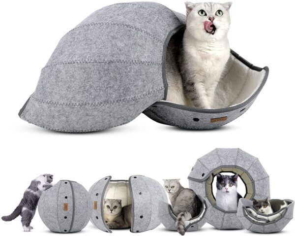587638535 Foldable Breathable Pet Bed Cat Kennel Cave Tunnel Semi-Enclosed Creative Cat Mat Cat And Dog Supplies