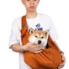 Crossbody breathable dog folding pet bag with large capacity pet supplies portable cat bag for outdoor use
