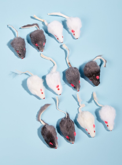 587814365 Pet Supplies 12pcs Simulated Rabbit Skin Mouse Combination Cat and Dog Toys