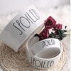 Cat Bowls Pet Food and Water Bowls Cartoon Letters Ceramic for Cats Dogs Pets Bowl Food Water Feeding Pet Supplies