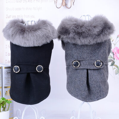 587813351 Pet Supplies Clothes Classic Nizi Fur Collar Dog Clothing Coat