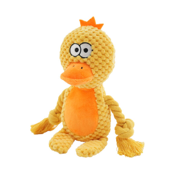587813873 Pet plush sound cotton rope toy fox frog pig dog interactive tug of war training supplies