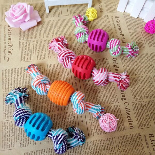 587689655 Dorakitten 1pc Bite Resistant Dog Rope Toy Pet Interactive Knot Design Dog Chew Rope Puppy Teething Toy Pet Supplies Dog Favors