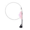 Suction cup cat toy stick that can be attached and held with steel wire multi head interchangeable cat toy and pet supplies