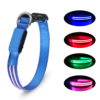 587638187 Pet Supplies LED Flash Dog Collar Nylon Translucent Double Fiber Medium Large Neck Usb Luminous Collar