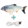 587689619 Cat USB Charger Toy Fish Interactive Electric floppy Fish Cat toy Realistic Pet Cats Chew Bite Toys Pet Supplies Cats dog toy