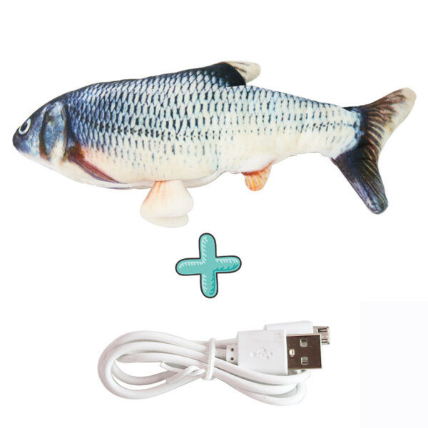587689619 Cat USB Charger Toy Fish Interactive Electric floppy Fish Cat toy Realistic Pet Cats Chew Bite Toys Pet Supplies Cats dog toy