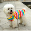 Pet Pet Tiger Pet Clothing Dog Clothes Spring Summer And Autumn Colorful Striped Teddy Vest Cat Supplies Cotton