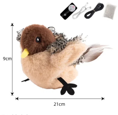 587689854 Cat toys touch sense sound teasing cat sticks plush simulation birds pet supplies grind teeth self pleasure relieve boredom