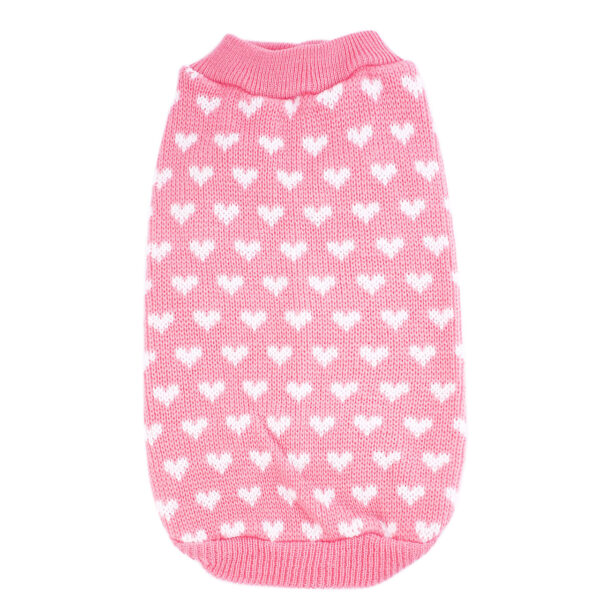 Autumn And Winter New High Quality Pet Sweater Cute Heart Pattern Dog Clothes Pet Supplies