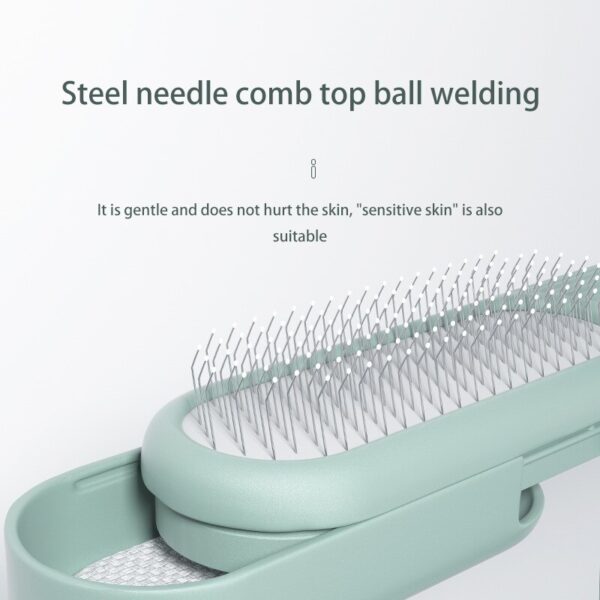 587690554 Double-Sided Hair Removal Massage Cat And Dog Comb Cleaning And Grooming Combing Stainless Steel Knot Opening Tool Pet Supplies