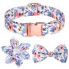 Sunflower Pet Collar Cotton Breathable Dog Collar Zou Ju Printed Neck Ring Pet Supplies