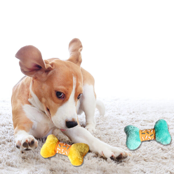 Dog Toy Puppy Teddy Pet Bite-Resistant Cleaning Puppy Plush Bone Supplies Golden Retriever Large Dog Molar