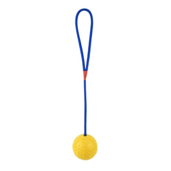 587690715 Pet Dogs Training Toy Natural Rubber Ball On Rope For Reward Fetch Play Interactive Funny Dog Toy Dog Training Supplies
