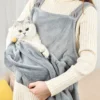 587637245 Pet transport apron, hanging chest bag for cats and puppies, plush, winter supplies