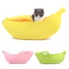587691235 Funny Banana Cat Bed House Cute Cozy Cat Mat Beds Warm Durable Portable Pet Basket Kennel Dog Cushion Cat Supplies 4 Colors