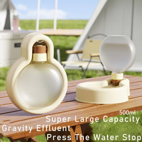 587634613 500ml Portable Cat Dog Water Bottle Sealed Travel Puppy Cats Fold Drinking Bowl Outdoor Pet Water Dispenser Feeder Pet Supplies
