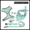 Printed Six-Piece Pet Supplies Comfortable Polyester Dog Strap With Double-Sided Printing Dog Chest Strap