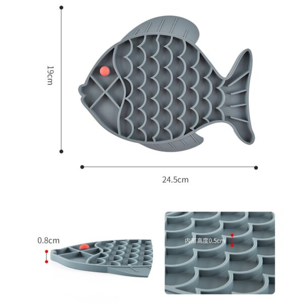 587691261 Fish Shape Silicone Bowl Dog Lick Mat Slow Feeding Food Bowl For Small Medium Dogs Puppy Cat Treat Feeder Dispenser Pet Supplies