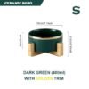 587634937 Cat Dog Feeders Bowl Ceramic Tableware Bowls Pet Food Water Bowl Bamboo Frame Antiskid Pet Supplies Dog Cat Feeding Bowl