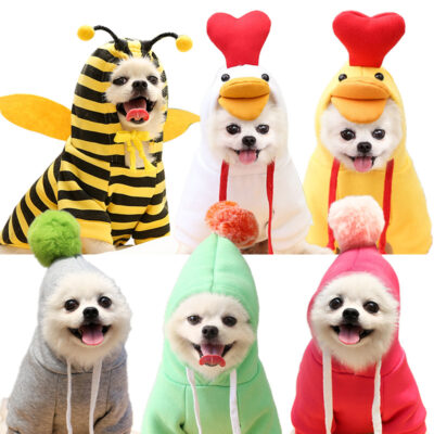 587690102 Chick Transformed Dog Cat Small Medium-Sized Dog Autumn And Winter Sweatshirt Scratch Pet Clothes Supplies Teddy Fighting Bichon