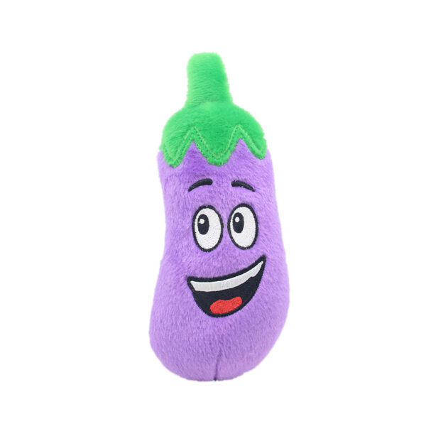 587814084 Pet Plush Sound Toys Fruits and Vegetables Dogs and Cats Educational Toys Supplies Cactus, Corn, Eggplant