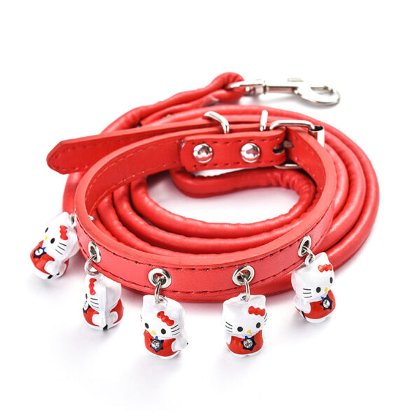 587638629 Pet Supplies Cartoon Bells Cat and Dog Collars Cat Collars Teddy Bells Dog Chain Leash Set